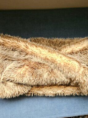 Aeries Faux Fur Infinity Scarf Brown Winter Neck Warmer